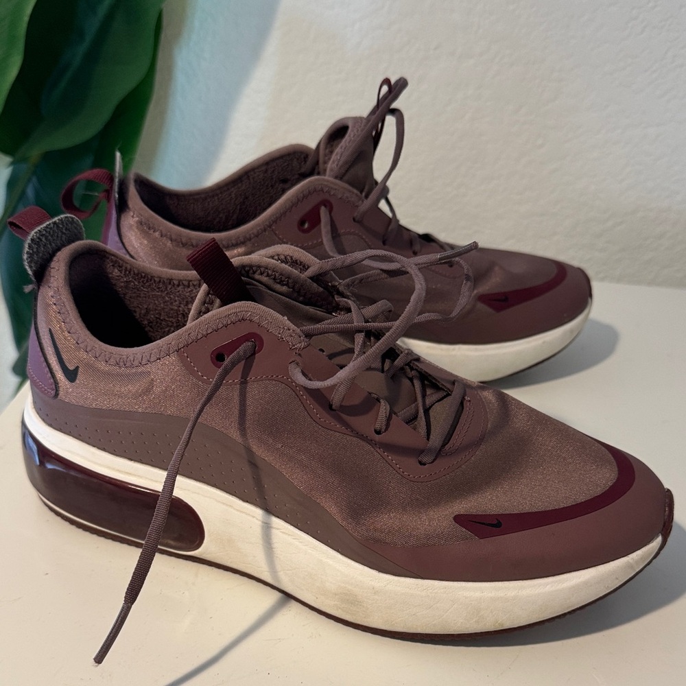 Nike Air Max Maroon and White Sneakers